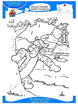 Çocuklar İçin Piglet Boyama Sayfaları 